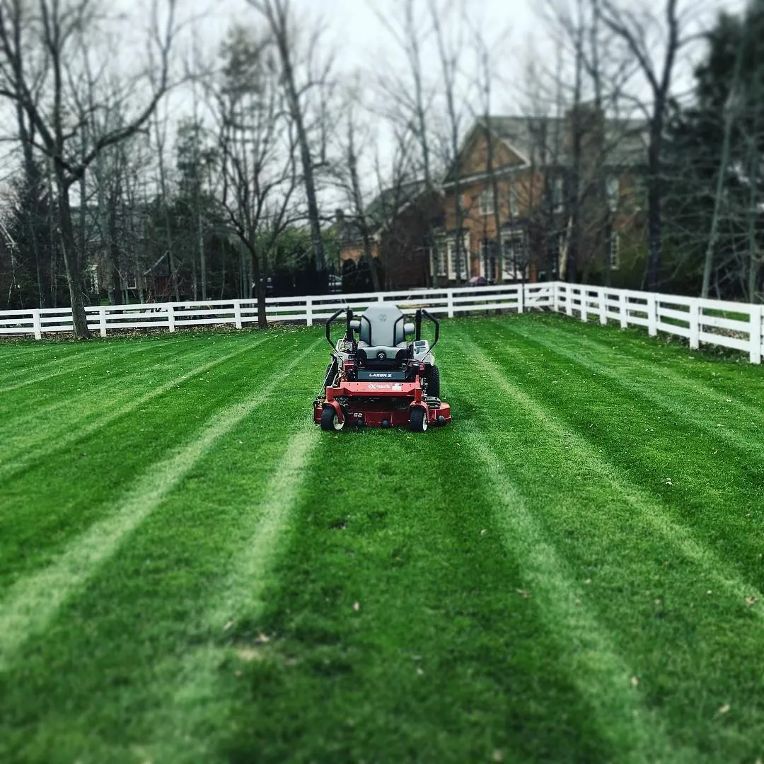 Professional lawn striping by Master Care Lawn Service in Columbus Ohio